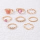 thumbnail image 5 of Women'S Anillo Anillo Rosa Anillo Conjunto de 8 Piezas, 5 of 5