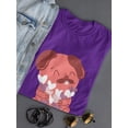 thumbnail image 3 of Cute Dog With Hearts T-Shirt Women -Smartprints Designs, Female 3X-Large, 3 of 4