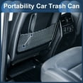 thumbnail image 3 of Unique Bargains Car Trash Can Trash Bag Durable Front Seat Back Row Faux Leather Trash Bin Brown 1 Set, 3 of 6