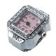 thumbnail image 1 of Reloj de anillo cuadrado de 20 mm Reloj de dedo Reloj de anillo de dedo Nuevo TOP Rosa, Rosa, 1 of 4