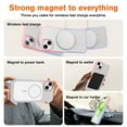 thumbnail image 7 of for iPhone 14 Case Magnetic Phone Case [Compatible with MagSafe] TPU Bumper Hard Skin-Feel Back Slim Fit Shockproof Protective Case Cover for iPhone 14 Men Women Girls, Pink/Purple, 7 of 7
