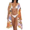 thumbnail image 3 of HELLHERO Polyester Bathing Suit Cover Up for Poolside Quick Dry Free Size Cover Ups for Swimwear Women Cartoon Coloured Daisies, 3 of 6