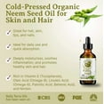 thumbnail image 2 of Organic Cold-Pressed Neem Seed Oil 100% Pure Skin Hair Treatment Moisturizer, 2 of 8