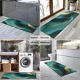 thumbnail image 2 of Teal and Gold Marble Flow Lines Pattern Kitchen Rug Mat,Kitchen Runner Rugs Non Skid Washable,Decorative Kitchen Floor Mats for Kitchen,Sink,Laundry,17"X47", 2 of 5