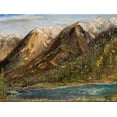 thumbnail image 2 of Monahan, Jodi 14x12 Gold Ornate Wood Framed with Double Matting Museum Art Print Titled - Lake McDonald, 2 of 4