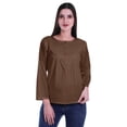 thumbnail image 1 of Moomaya Printed Button Placket Full Sleeve Top Round Neck WoMen's Casual Summer Tunic, 1 of 6