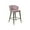 Pink, variant on HomeStock City Chic Modern, Contemporary Velvet Upholstered Counter Height Stool with Channel Tufting and Gold Tipped, Black Metal Legs, Grey, 20" W x 21" D x 36.5" H-Color:Black