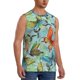 thumbnail image 2 of Fotbe Retro Seamless Flying Butterflies Men's Camiseta sin Mangas Estampada para Hombres, Playera Casual para Gimnasio, Entrenamiento, Playa-X-Large, 2 of 7
