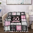 thumbnail image 5 of Gresahom 50th Birthday Gifts for Women Blanket, 50th Birthday Decorations for Women, 50th Birthday Gift Ideas, 50 Birthday Blanket, Gifts for 50 Year Old Women Throw Blanket "…(50"x60"), 5 of 7