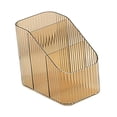 thumbnail image 2 of AMLESO Cosmetic Storage Bin Divided Makeup Organizer for Vanity Dresser Lightweight 3 Section Amber, 2 of 8