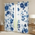thumbnail image 2 of jejeloiu Rustic Flowers Blackout Curtains Set of 2 (52x84 Each),Modern Ink Aesthetic Floral Window Curtains,White Blue Curtains and Drapes For Girls Teens,Microfiber Bedroom Decor, 2 of 6