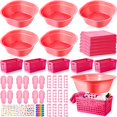 thumbnail image 1 of Kit de spa para pies para niños Mumufy, 6 juegos para fiestas de spa para niñas con toallas, 1 of 7