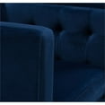 thumbnail image 3 of 2 Piece Set of Tufted Tuxedo Accent Arm Chair in Navy Blue, 3 of 11