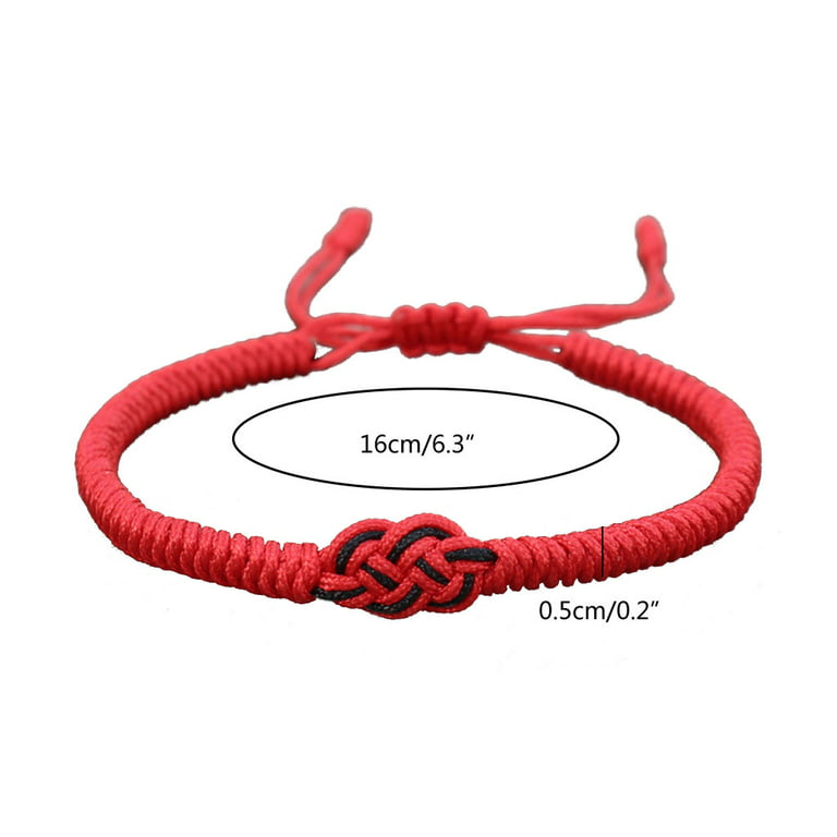 Thin String Bracelet Lucky Red Bracelets Cotton Wristlet Adjustable Arm  Jewelry