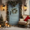 thumbnail image 7 of Outdoor Christmas Wreath Lighted 20'' Winter Wreaths for Front Door, Artificial Xmas Wreath with Gold Balls, Pine Cones, Golden Twigs, Pine Needles and Silver Berries, 7 of 7