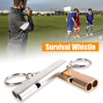 thumbnail image 1 of 2Pcs Aluminium Alloy Emergency Whistle Mini Compact High Decibel High-frequency Survival Whistle for Outdoor Golden, 1 of 13