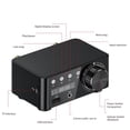 thumbnail image 3 of Amplificador de Potencia de Audio Digital Bluetooth 5.0 de 50 W + 50 W 100 W Clase D USB AUX TF Home Theater HiFi Stereo Negro, 3 of 5