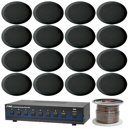 8 Channel High Power Stereo Speaker Selector16 Gauge 100 ft. Spool of High Quality Speaker Zip WireIn-Wall / In-Ceiling Dual 5.25-inch Speaker System, 2-Way, Flush Mount,