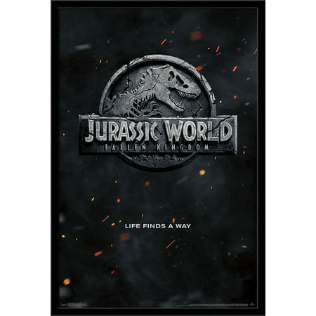 Jurassic World: Fallen Kingdom - Teaser Logo Wall Poster, 22.375" x 34", Framed