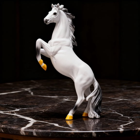 Horse Statue,Horse Sculpture,Horses Resin Figurine,Animal Collectible Statue for Night Stand & Desk Decor & Home Decor(A)