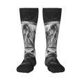 thumbnail image 1 of Fotbe Geometric Bull Design Calcetas Divertidas Estampadas para Hombre y Mujer, Calcetas de Algodón hasta la Rodilla para Caminar, Correr, Enfermería y Embarazo, 1 of 6