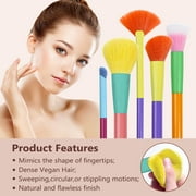 Xueyu Makeup Brush Set 10 Pcs Premium Synthetic Foundation Powder Concealers Eye shadows Blush Makeup Brushes with White Case