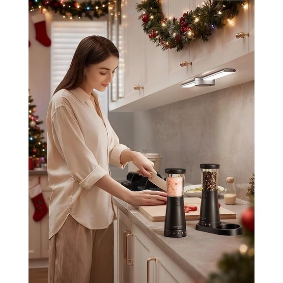 Electric Salt and Pepper Grinder Set Rechargeable