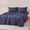Blue, variant on Basics Sheet Set Cationic 4-Piece Bedding Set, Wrinkle Free and Easy Fit, Easy Care Bedding with 1 Deep Pocket Fitted Sheet, 1 Flat Sheet, and 2 Pillowcases, Queen, White