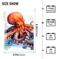thumbnail image 3 of Octopus Colorful Ring Binder Notebook Journey Note Diary College Ruled Spiral Notebook Study Loose Leaf Paper A5 60 Pages, 3 of 8