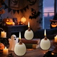 thumbnail image 4 of Thanksgiving Pumpkin Shaped Candles Cute Little Autumn Pumpkin Decorations Fall Scented Soy Wax Candles Halloween Thanksgiving Candle Gift（White）, 4 of 6