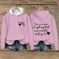 thumbnail image 2 of Levmjia Womens Hooded Sweatshirt Casual Printed Long Sleeve Tops Work Holiday Travel Home Soft Comfortable Breathable Pullover Daily Wear, 2 of 6