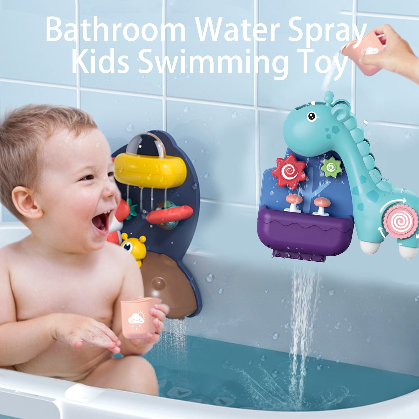 Hesroicy Baby Bath Toy Spinning Wheel Batteryfree Water Powered Cute