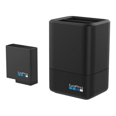 gopro dual battery charger + battery (hero6 black/hero5 black) (gopro official