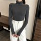 thumbnail image 2 of Spring Autumn Long Sleeve T Shirt Women Slim Turtleneck Basic Bottoming Shirts Top Vintage Clothes Ropa De Mujer zhangmengya LED, 2 of 2