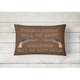 thumbnail image 2 of Carolines Treasures SB3063PW1216 Tresspassers will be shot Canvas Fabric Decorative Pillow 12H x16W multicolor, 2 of 3