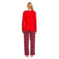 thumbnail image 5 of GLOBAL Women's Flannel Pajama Sets Knit Top Flannel Pants Sleepwear Long-Sleeve Top & Bottom, Size S-3XL, 5 of 5