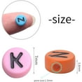 thumbnail image 3 of 600pcs Acrylic Multi-color Round Alphabet Letter Beads Personalization For Jewelry Making Necklace Bracelet(47 cm), 3 of 7