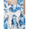 thumbnail image 5 of 9 Months Infant Baby Girl Clothes 12 Months Infant Girls Summer Dress Sleeveless Dress Cute Bowknot Floral Dress Blue, 5 of 8