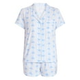 thumbnail image 3 of Joyspun Women’s Dreamy Soft Collection Bridal Knit Top and Shorts Pajama Set, 2-Piece, Sizes XS-3X, 3 of 9