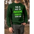 thumbnail image 2 of Awesome Scientist Looks Like Sweatshirt Men -Smartprints Designs, Male Medium, 2 of 4