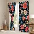 thumbnail image 3 of Manfei Retro Rustic Flower Curtains Pack of 2 (42x84 Each),Natural Plant Curtains Blackout,Pink Beige Floral Bedroom Curtains For Girls Kids,Super Cozy Room Decor, 3 of 6
