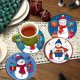 thumbnail image 4 of Uuiauoio 6-Piece Christmas Snowman Placemat and Coaster Set | Heat-Resistant Polyester Table Mats for Holiday Dining Decor | Festive Blue Themed Coasters for Parties & Family Gatherings, 4 of 6