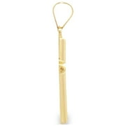 Brilliance Fine Jewelry 14K Yellow Gold Tube Cross Pendant, Unisex, Includes Gift Box