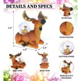 thumbnail image 7 of Puzzled Resin Stone Moose Snow Globe (45mm), 4.4 Inch Tall Figurine, 7 of 7