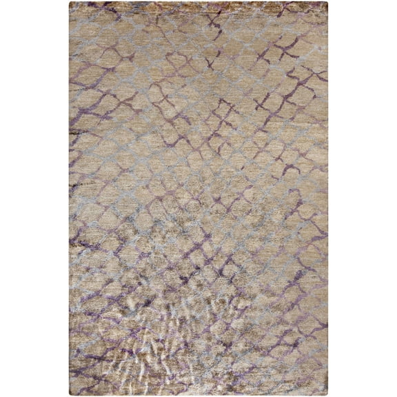 Hauteloom Filbert Living Room, Bedroom Area Rug - Animal - Medium Gray, Gray, Plum - 2' x 3'