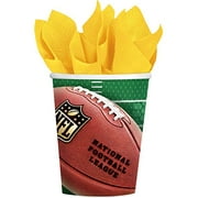 Amscan NFL Drive Birthday Party Paper Cups (8 Piece), Green/Brown, 7 x 3.5"