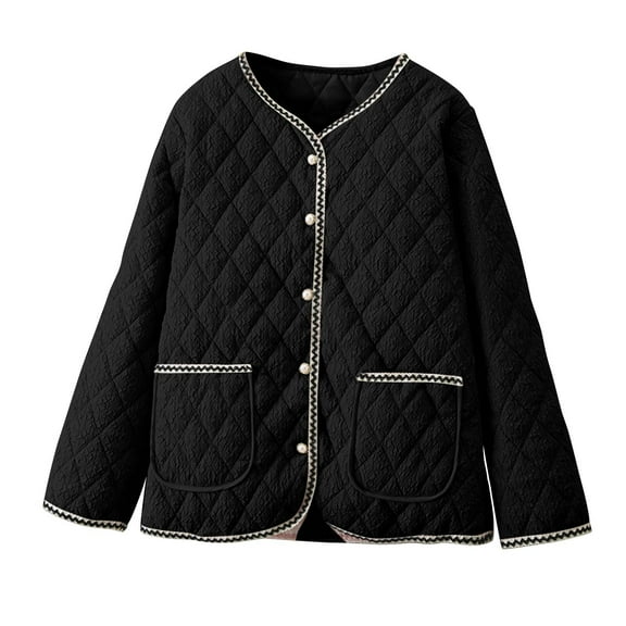 Zpanxa Women's Winter Puffer Jacket Quilted Floral Hooded Coat Long Sleeve Thermal Lined with Zipper Pockets Outerwear