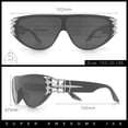 thumbnail image 3 of Womens Gaudy Fancy Hinge Flat Top Shield Rectangular Plastic Sunglasses Tortoise Silver - Brown, 3 of 8