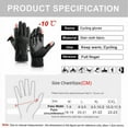 thumbnail image 6 of Heated Gloves Touch Screen Men Cycling Gloves Waterproof Winter Bicycle Gloves Riding Scooter Windproof Outdoor Motorcycle Ski Bike Warm Glove, 6 of 8