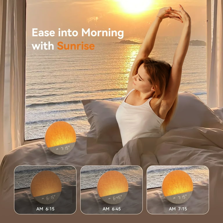 Dreamegg Sunrise Alarm Clock With APP Cotrol, White Noise Sound